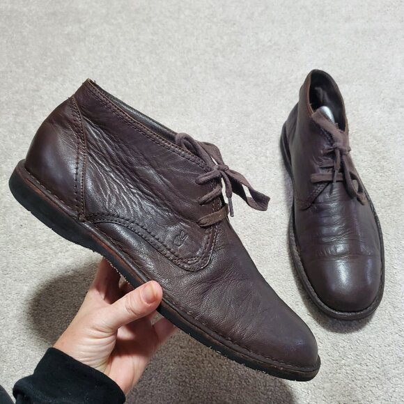 JOHN VARVATOS Star USA Hipster Chukka Boots Leather Lace Up Brown Men's 10.5 - Picture 1 of 15